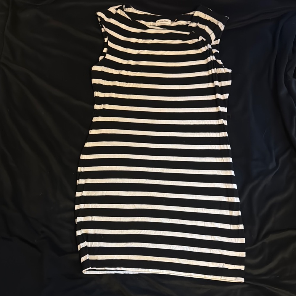 Black and White Striped Dress